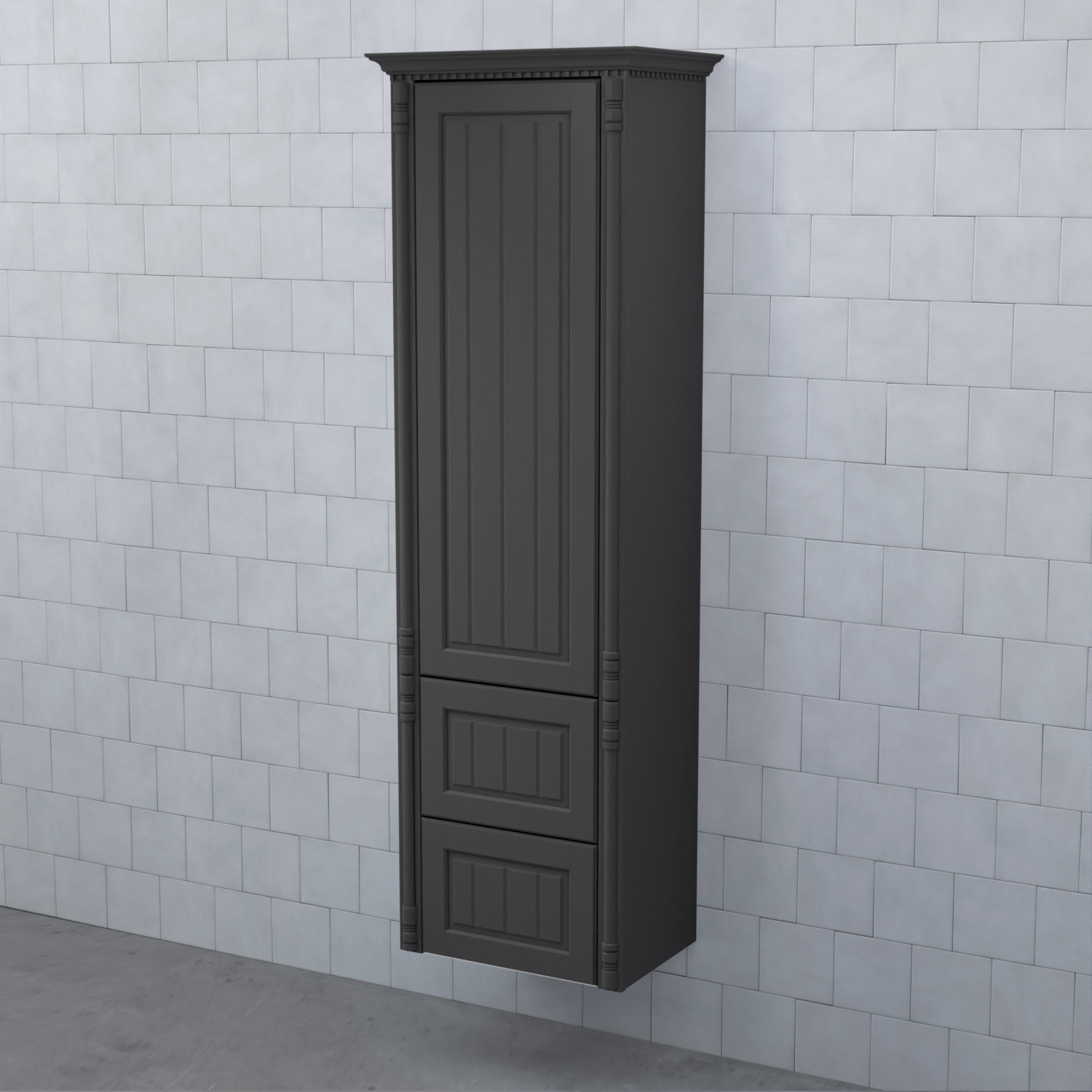 Högskåp Björbo Badrum Valhall med Lucka och 2 Lådor